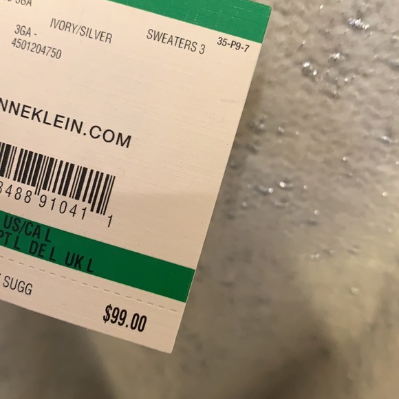 ANNE KLEIN SWEATER white with silver thread - Picture 9 of 11